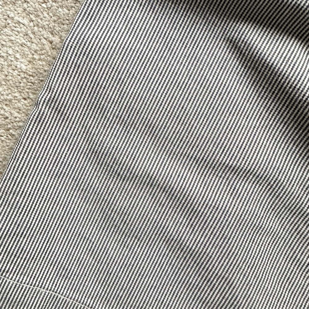 Everlane Easy Workwear Dress - Tan and Navy Stripes - Picture 5 of 9